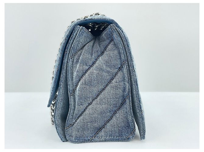 Borsa a tracolla Balenciaga Crush Blu - vista 5