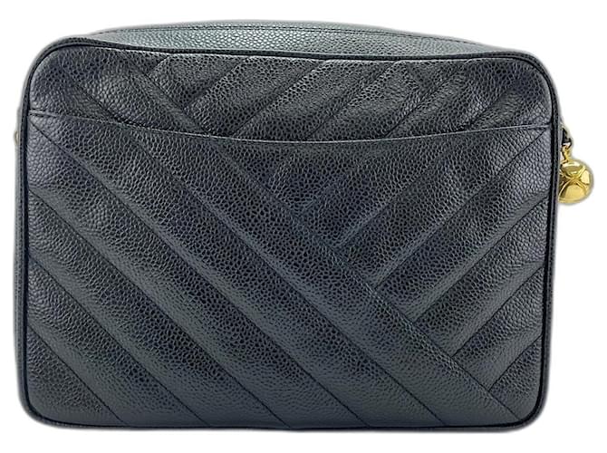 Borsa a tracolla Chanel nera Nero - vista 3