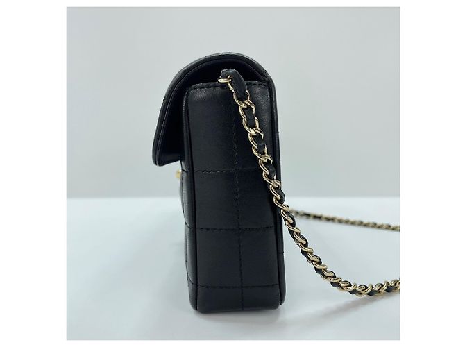 Borsa a tracolla Chanel Chocolate Bar Nero - vista 5