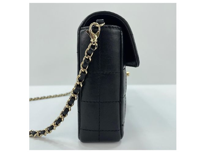 Borsa a tracolla Chanel Chocolate Bar Nero - vista 6