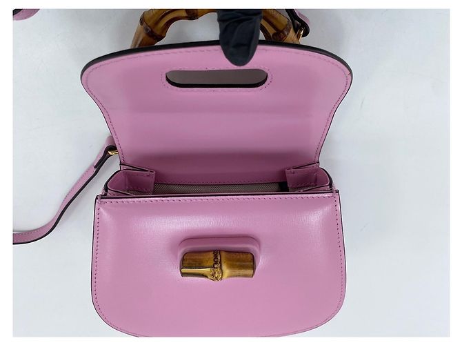 Borsa Gucci Bamboo in rosa - vista 11