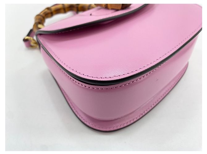 Borsa Gucci Bamboo in rosa - vista 7
