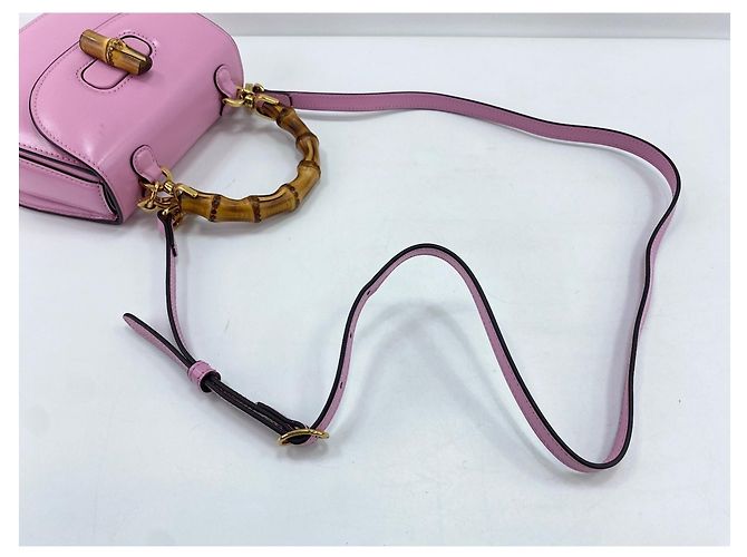 Borsa Gucci Bamboo in rosa - vista 9