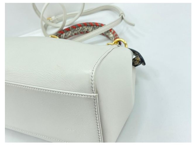 Borsa a mano Fendi Peekaboo Mini in White Bianco - vista 6