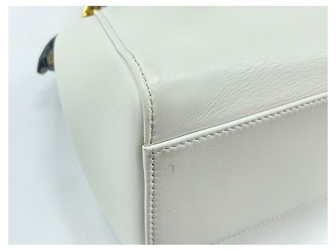 Borsa a mano Fendi Peekaboo Mini in White Bianco - vista 7