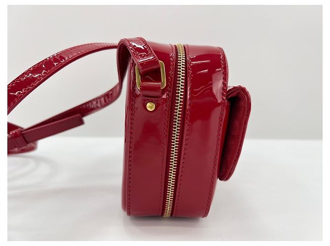 Borsa a tracolla Yves Saint Laurent Vicky Rosso - vista 4