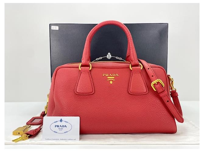 Bolso Tote Prada Rojo Roja - vista 14