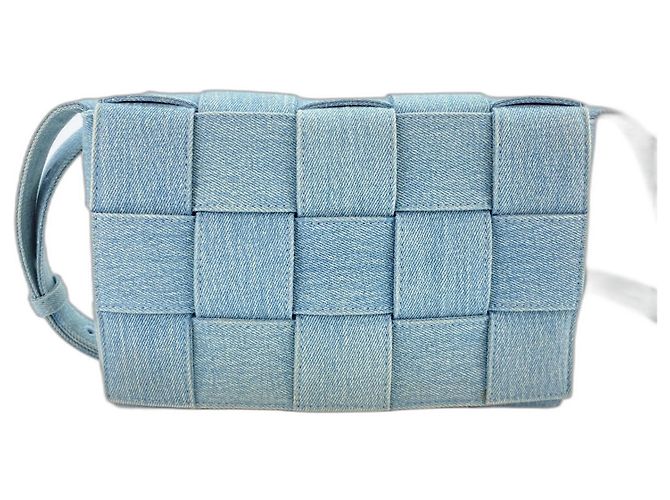Borsa a tracolla Bottega Veneta Cassette - Blue - vista 2