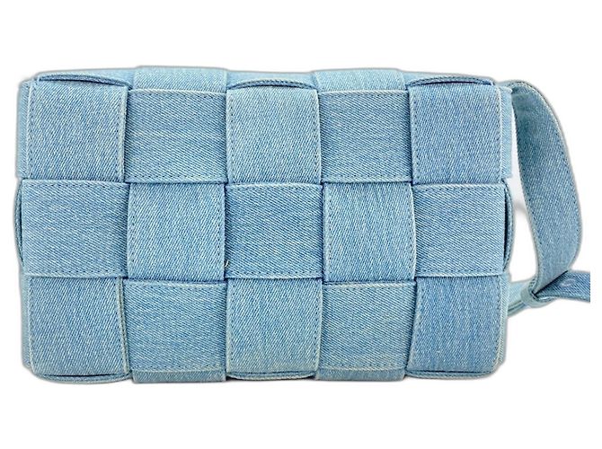 Borsa a tracolla Bottega Veneta Cassette - Blue - vista 3