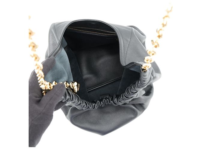 Borsa a tracolla Loewe Squeeze Medium Melona Palam Nero - vista 6