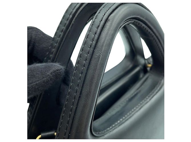 Borsa Loewe Architect A in vitello nero - vista 12
