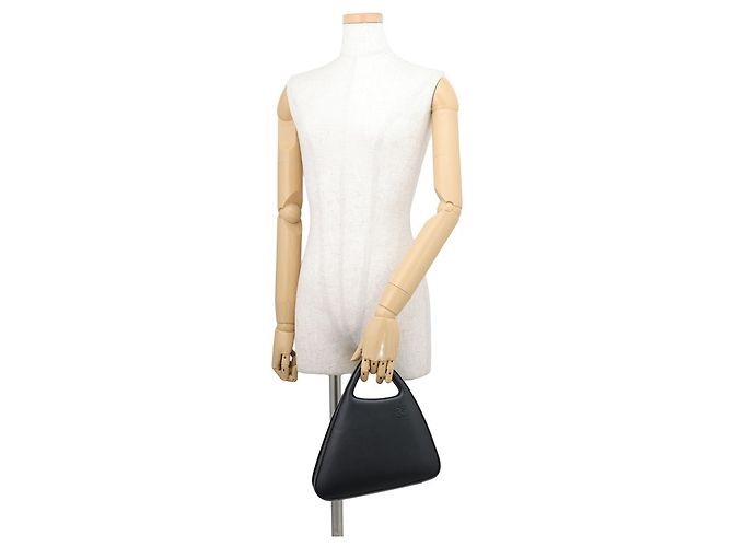 Borsa Loewe Architect A in vitello nero - vista 4