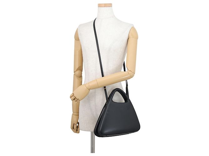 Borsa Loewe Architect A in vitello nero - vista 5