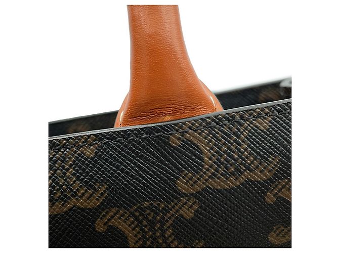 Céline Borsa a mano in pelle Celine Triomphe Small Vertical Cabas - vista 13