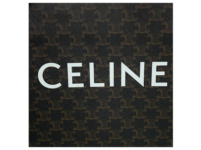 Céline Borsa a mano in pelle Celine Triomphe Small Vertical Cabas - vista 19