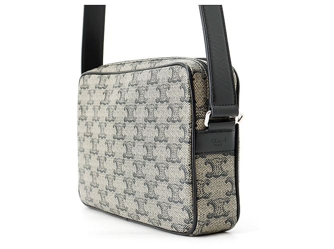 Céline Celine Triomphe Schultertasche Horizontal Medium Braun Schwarz - Ansicht 2