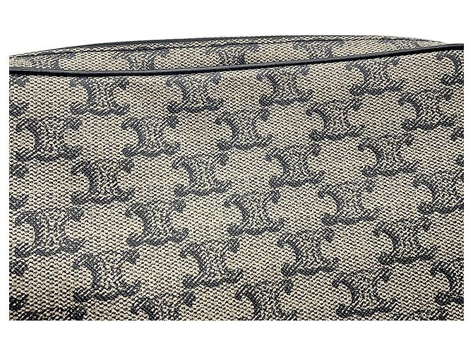 Céline Celine Triomphe Schultertasche Horizontal Medium Braun Schwarz - Ansicht 7