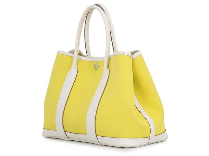 Hermès Borsa Garden Tote Hermes in Lime D'oro - vista 2