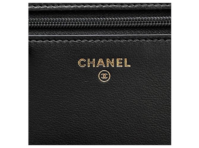 Chanel Black Velour Chain Wallet - view 12