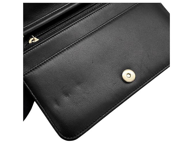 Chanel Black Velour Chain Wallet - view 8