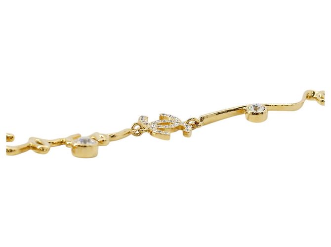 Collana di strass Chanel I LOVE COCO D'oro - vista 2