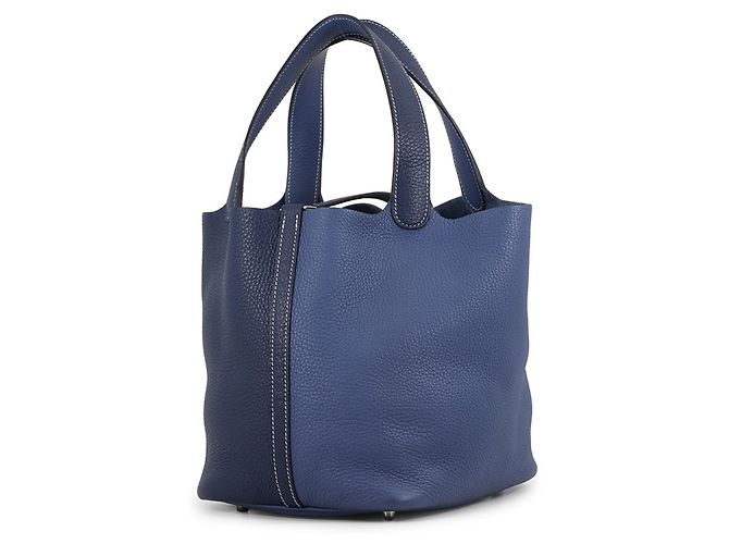 Hermès Hermes Picotin Lock MM Handtasche in Bleu Saphir Blau - Ansicht 2