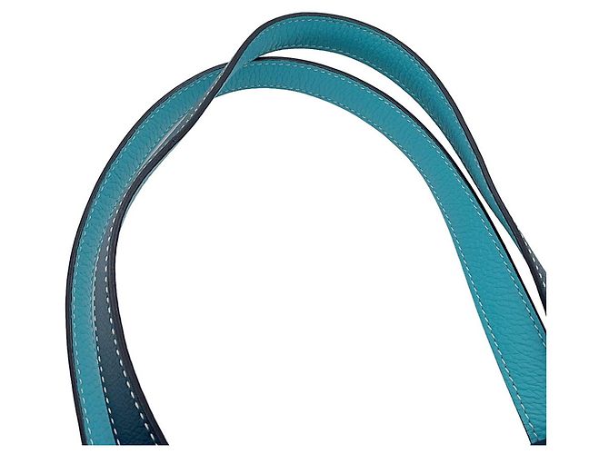 Hermès Borsa Tote Hermes Double Sens 28 Blu - vista 11