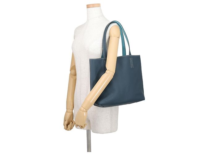 Hermès Borsa Tote Hermes Double Sens 28 Blu - vista 4