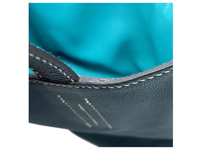 Hermès Borsa Tote Hermes Double Sens 28 Blu - vista 8