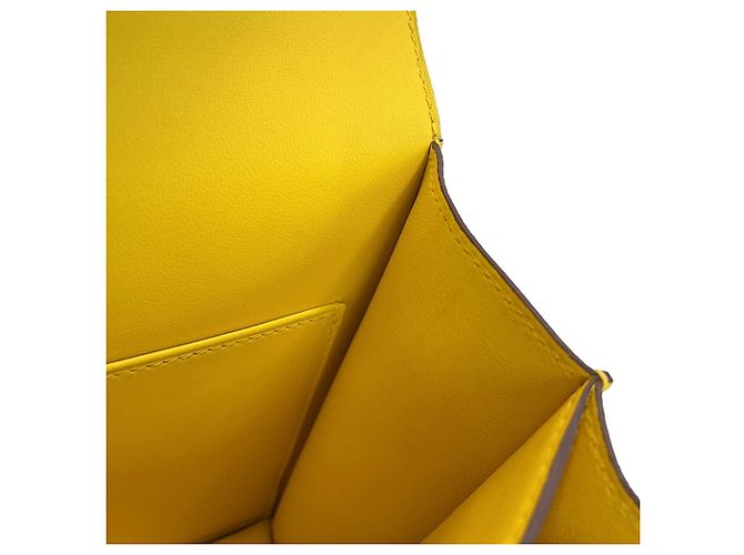 Hermès Bolsa de Ombro Hermes Mini Constance Amarelo - vista 13