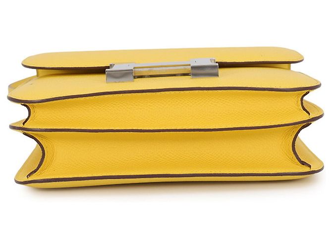 Hermès Bolsa de Ombro Hermes Mini Constance Amarelo - vista 3