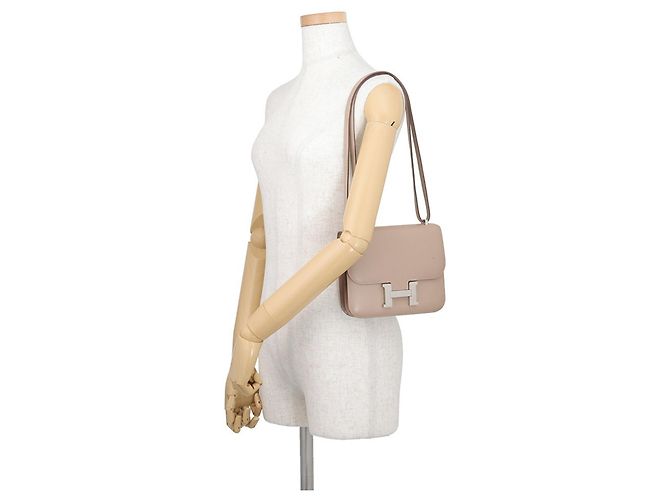 Hermès Borsa a tracolla Hermes Mini Constance 3 in pelle Swift Argile - Ansicht 4