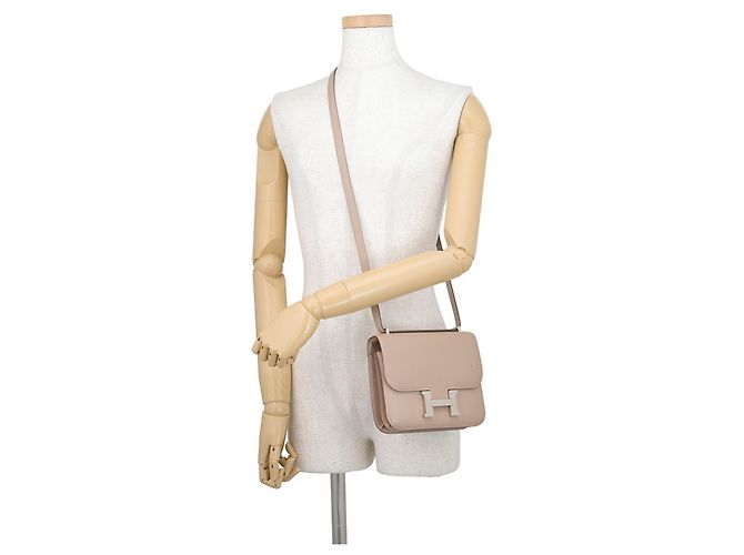 Hermès Borsa a tracolla Hermes Mini Constance 3 in pelle Swift Argile - Ansicht 5