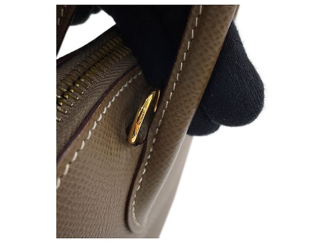 Hermès Borsa Hermes Bolide 27 in Etoupe Gray Taupe - vista 12