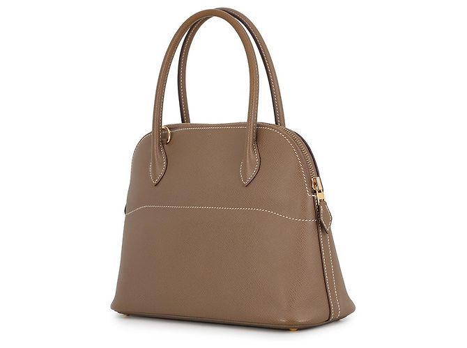 Hermès Borsa Hermes Bolide 27 in Etoupe Gray Taupe - vista 2