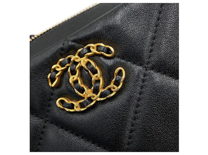 Borsa a tracolla con catena Chanel CHANEL19 Nero - vista 9