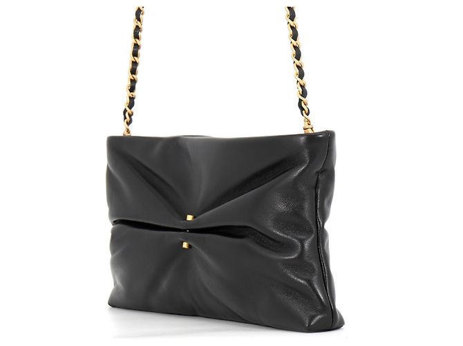 Borsa a tracolla con catena in pelle nera Chanel Nero - vista 2