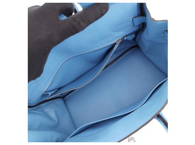 Hermès Borsa Hermes Birkin 30 in Blue Paradise - vista 6