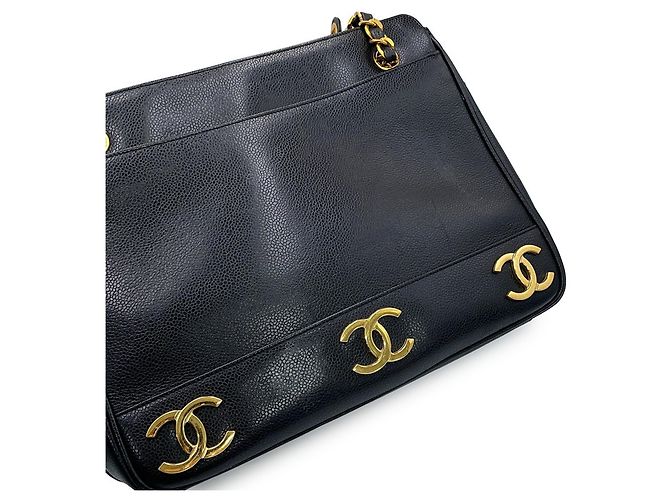 Chanel Black Chain Tote Bag Schwarz - Ansicht 7
