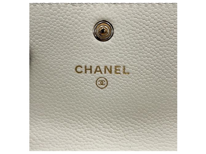 Portafoglio con catena Chanel Matelassé White Bianco - vista 11