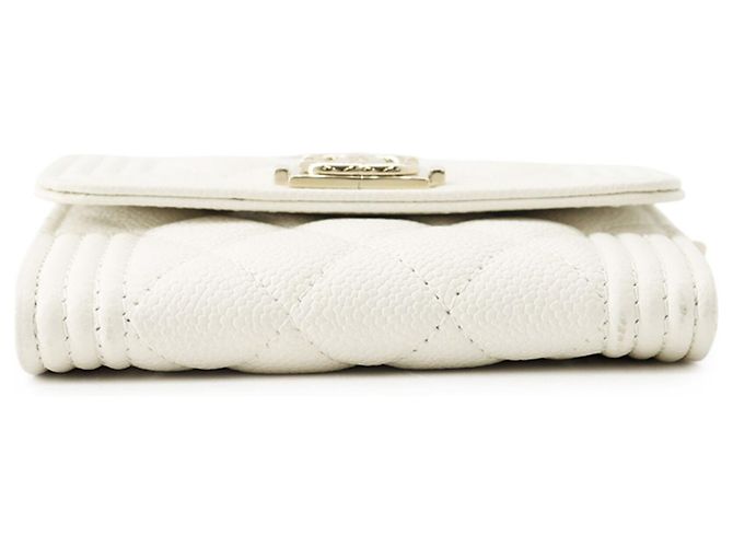 Portafoglio con catena Chanel Matelassé White Bianco - vista 3