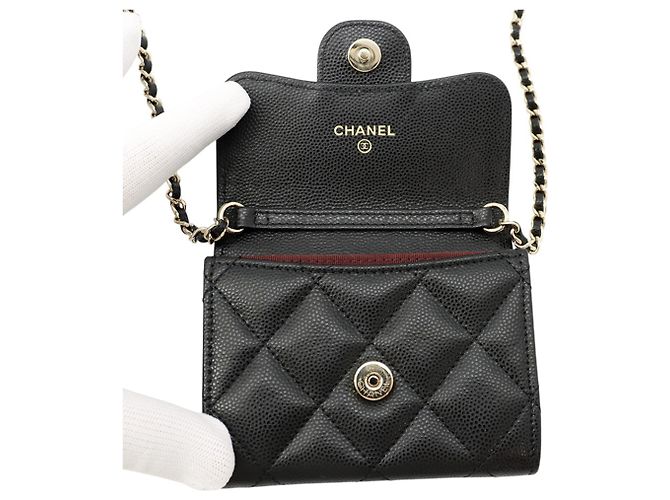 Portafoglio a catena Chanel Matelassé Nero - vista 5