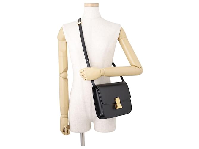 Céline Borsa a tracolla Celine Classic Box Medium Nero - vista 4
