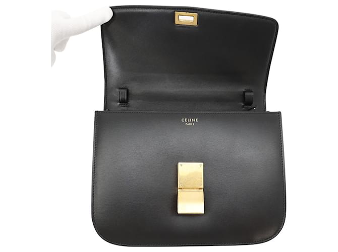 Céline Borsa a tracolla Celine Classic Box Medium Nero - vista 6