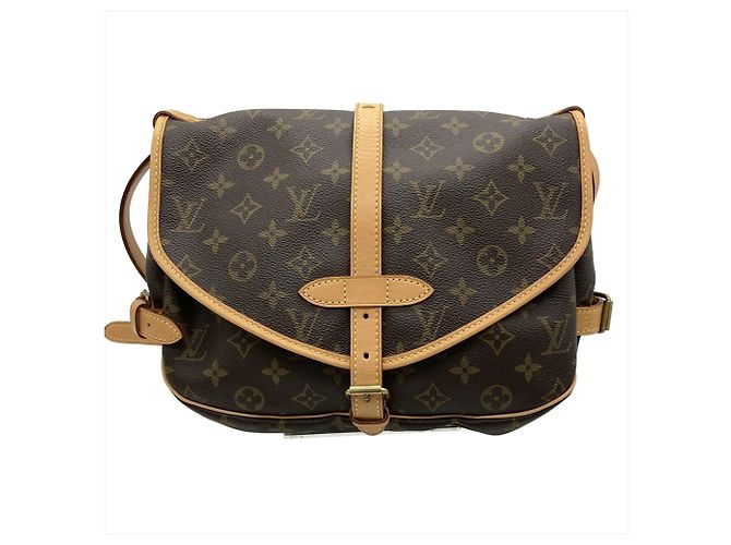 Borsa a tracolla Louis Vuitton Saumur 30 Marrone - vista 2
