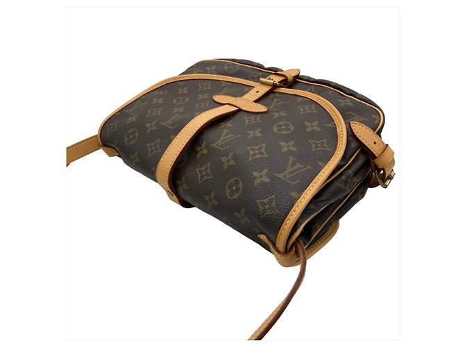 Borsa a tracolla Louis Vuitton Saumur 30 Marrone - vista 3