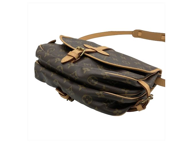 Borsa a tracolla Louis Vuitton Saumur 30 Marrone - vista 4