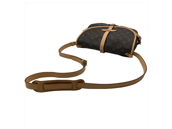 Borsa a tracolla Louis Vuitton Saumur 30 Marrone - vista 5