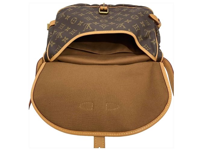 Borsa a tracolla Louis Vuitton Saumur 30 Marrone - vista 6