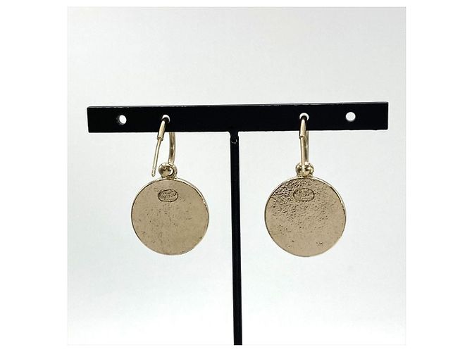 Chanel Coco Mark Circle Ohrringe Schwarz Silber - Ansicht 3